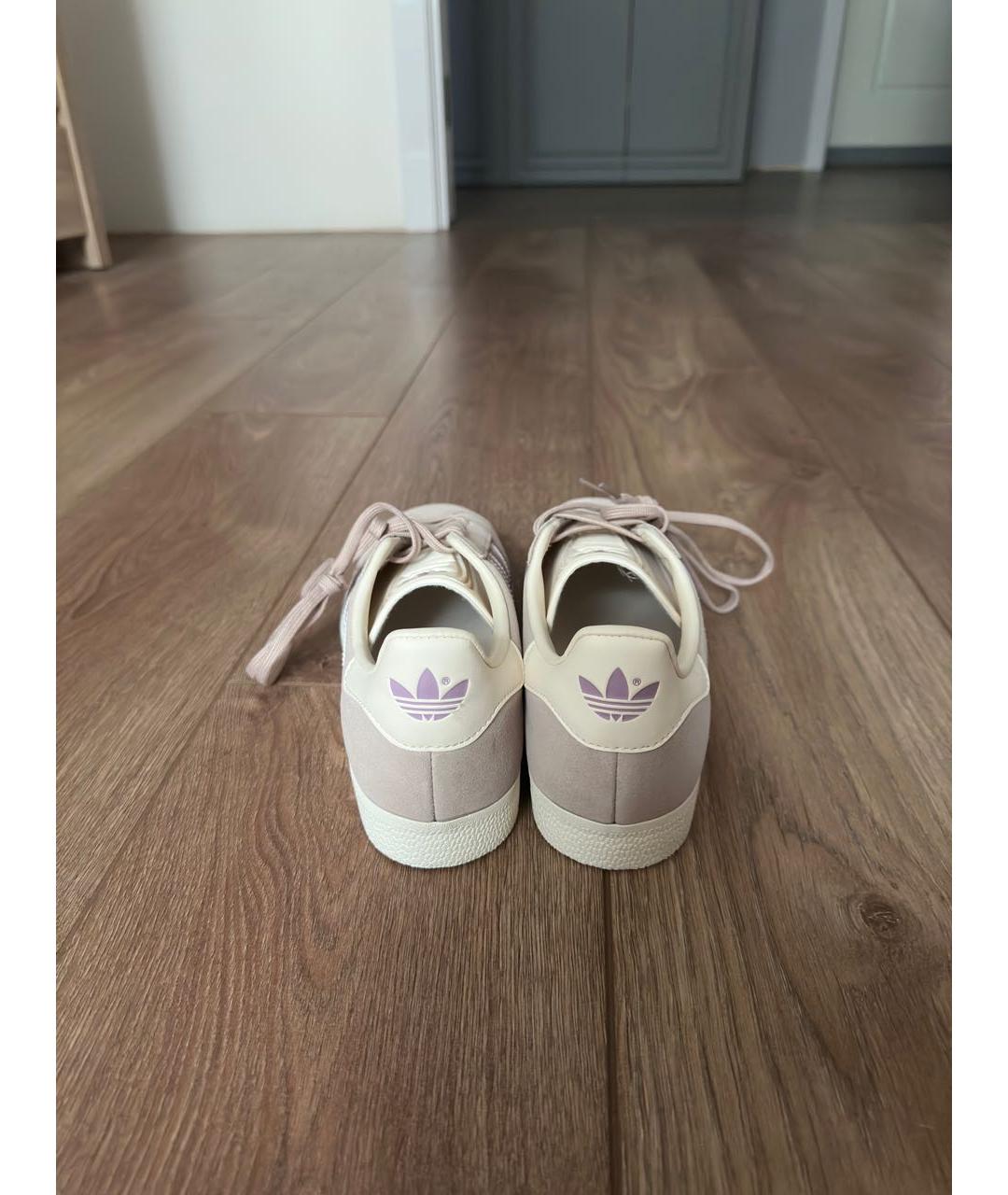 ADIDAS Бежевые замшевые кеды, фото 4