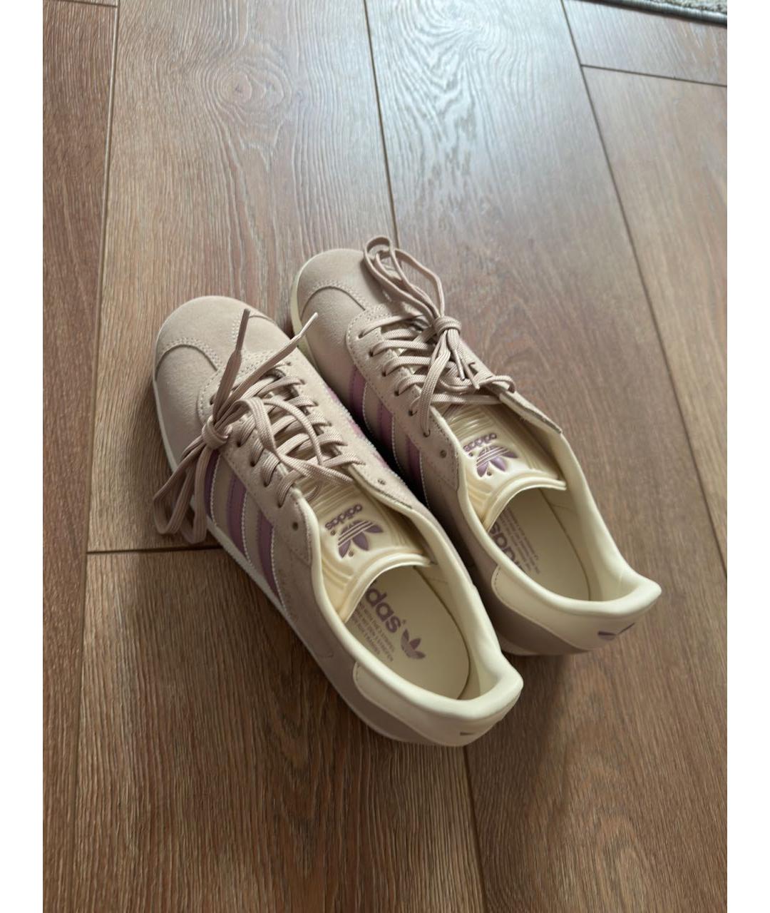 ADIDAS Бежевые замшевые кеды, фото 5