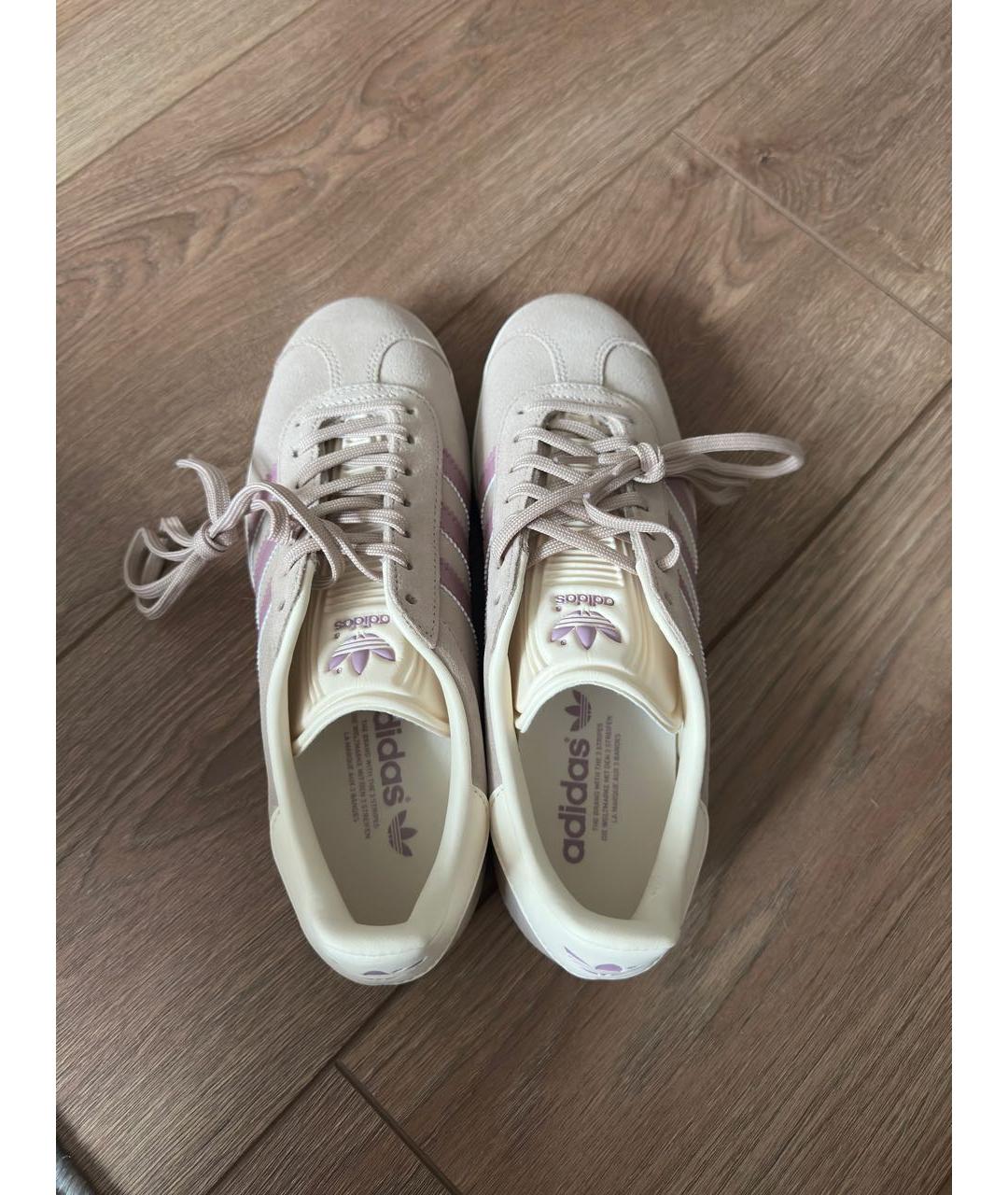 ADIDAS Бежевые замшевые кеды, фото 3