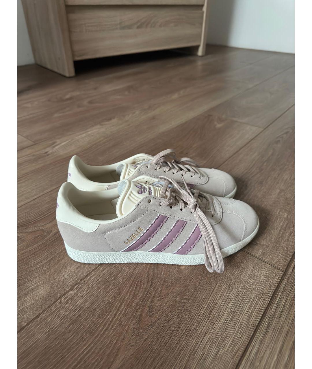 ADIDAS Бежевые замшевые кеды, фото 8