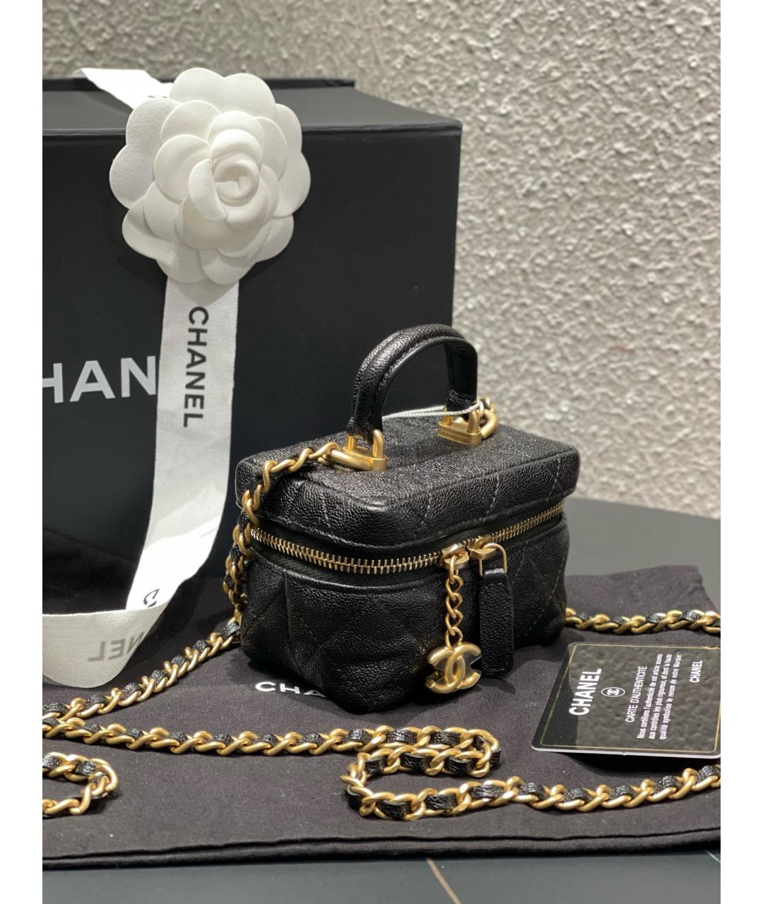 CHANEL Черная кожаная сумка через плечо, фото 4
