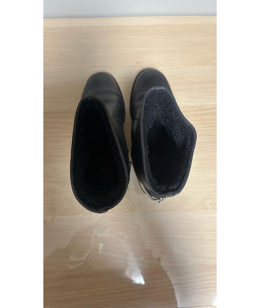 GUCCI Черные кожаные полусапоги, фото 3