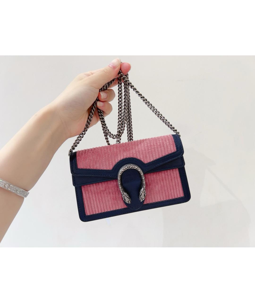 GUCCI Розовая плетеная сумка через плечо, фото 8