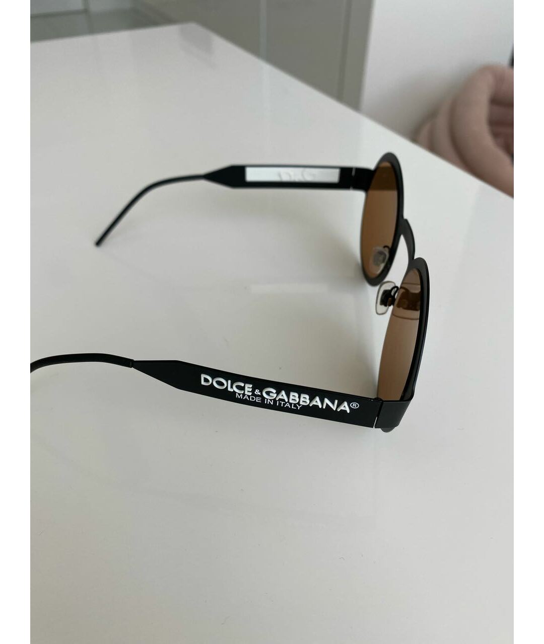 DOLCE&GABBANA Черные металлические солнцезащитные очки, фото 2