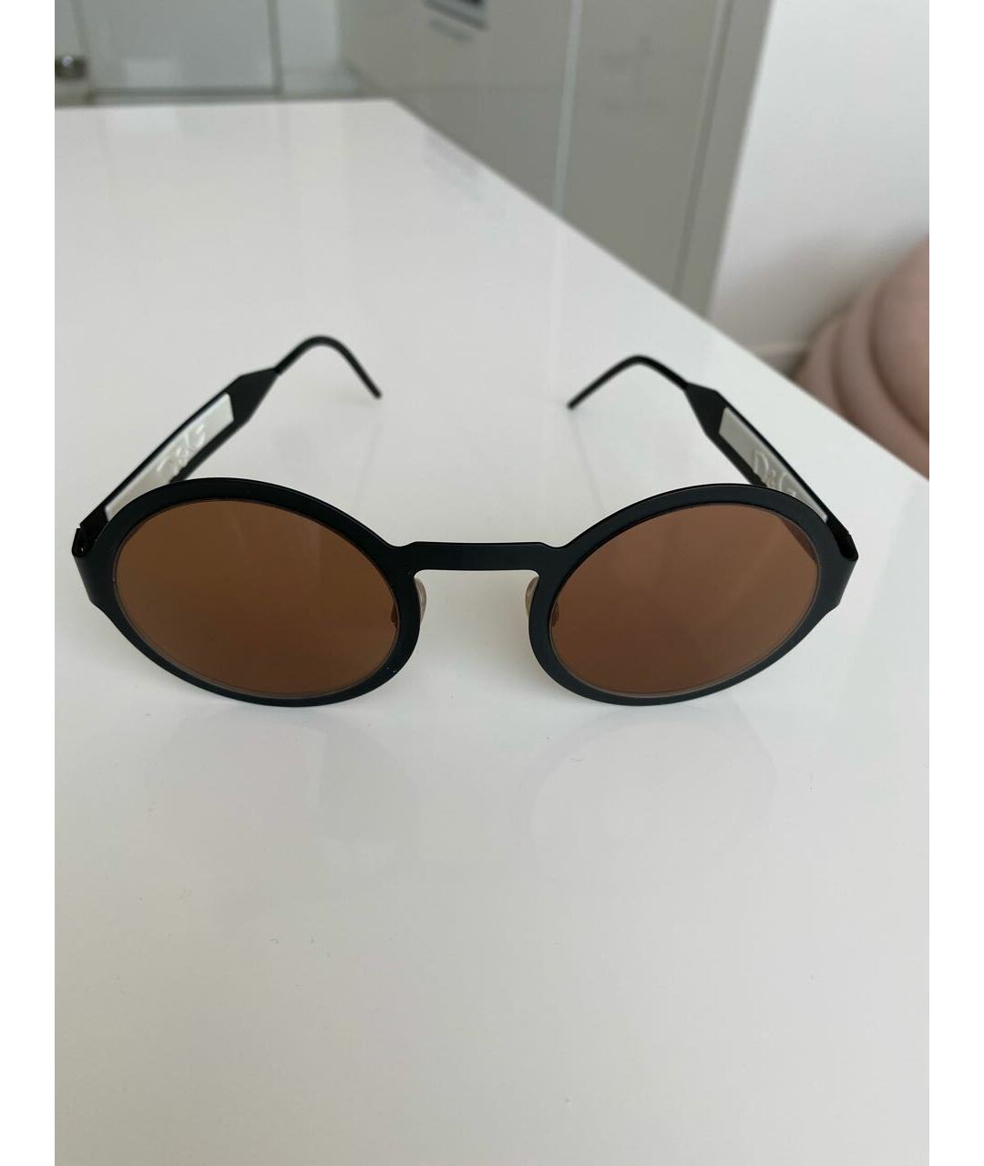 DOLCE&GABBANA Черные металлические солнцезащитные очки, фото 5