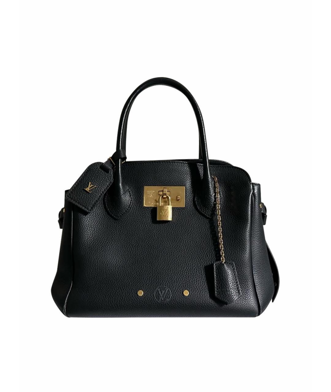 LOUIS VUITTON Черная кожаная сумка тоут, фото 1