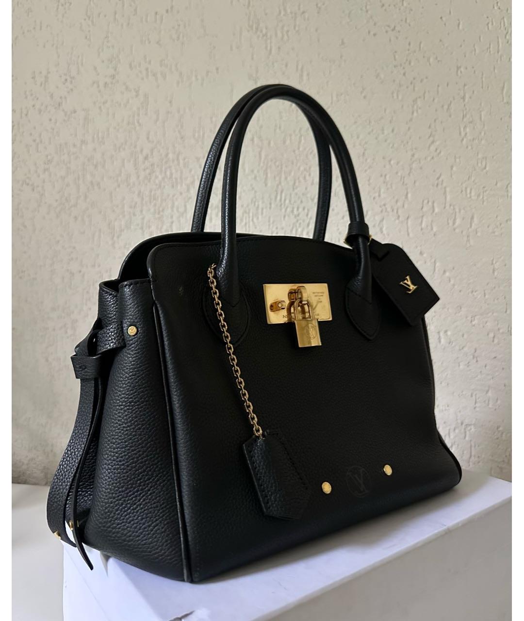 LOUIS VUITTON Черная кожаная сумка тоут, фото 2