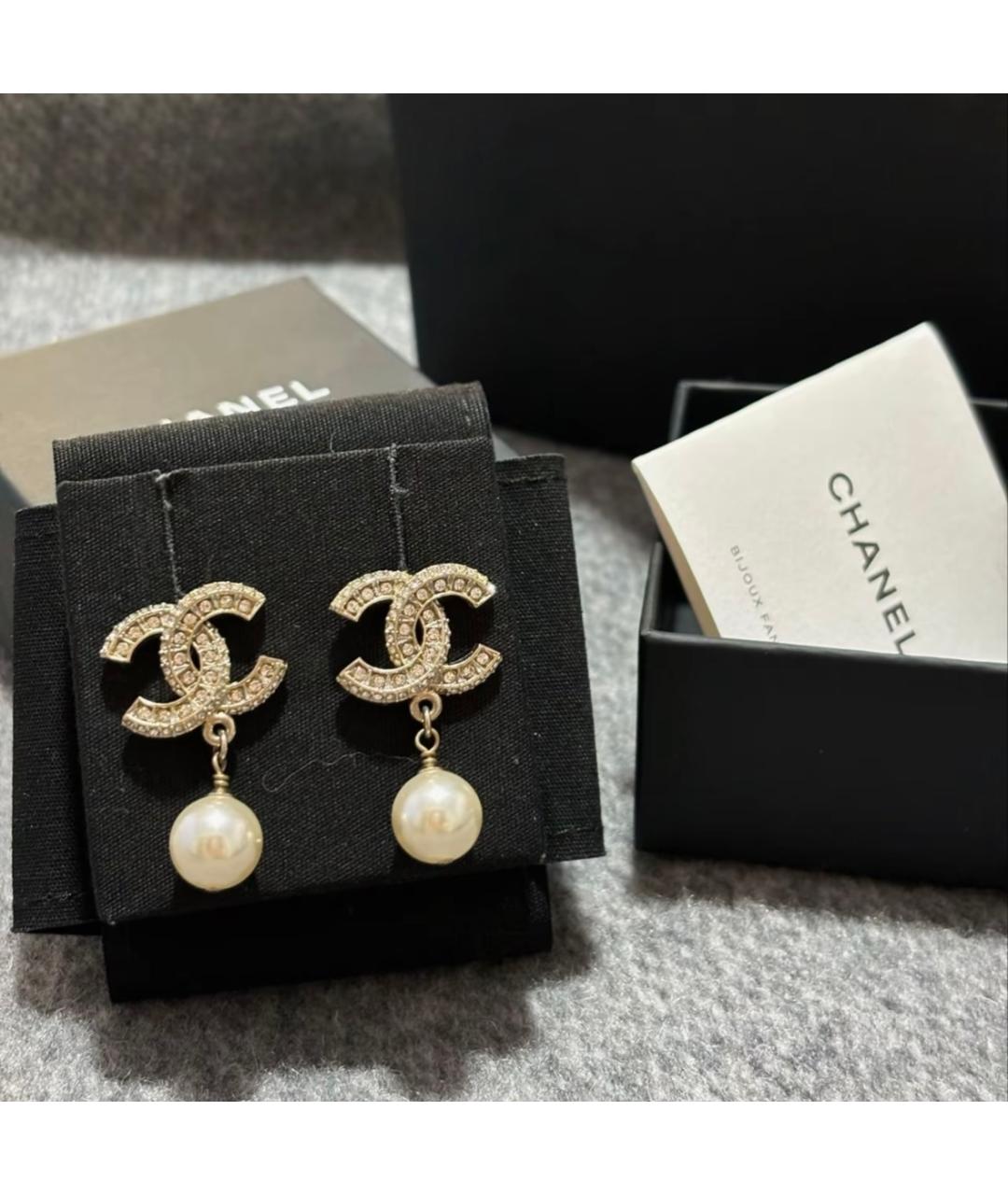 CHANEL Золотые серьги, фото 4
