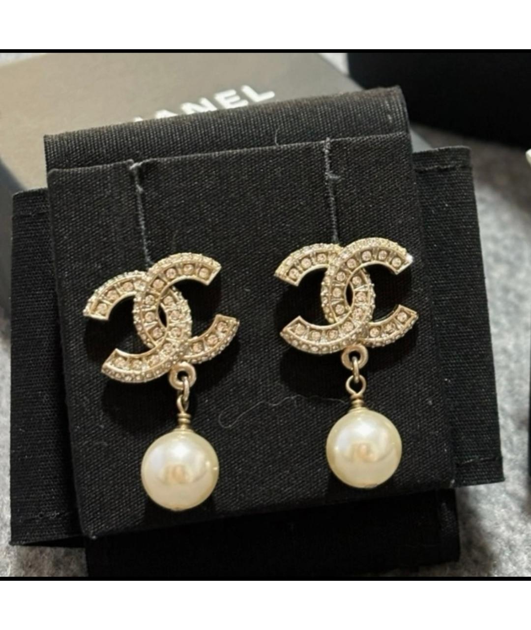 CHANEL Золотые серьги, фото 5