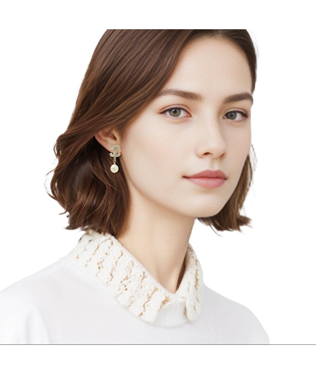 CHANEL Золотые серьги, фото 3