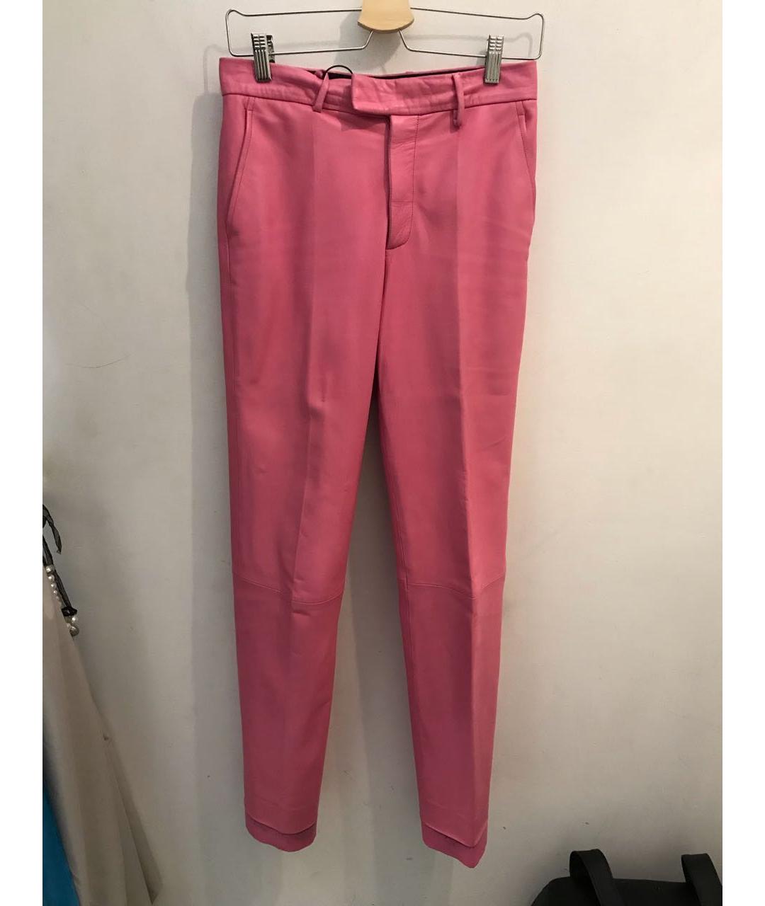GUCCI Розовый кожаный костюм с брюками, фото 2