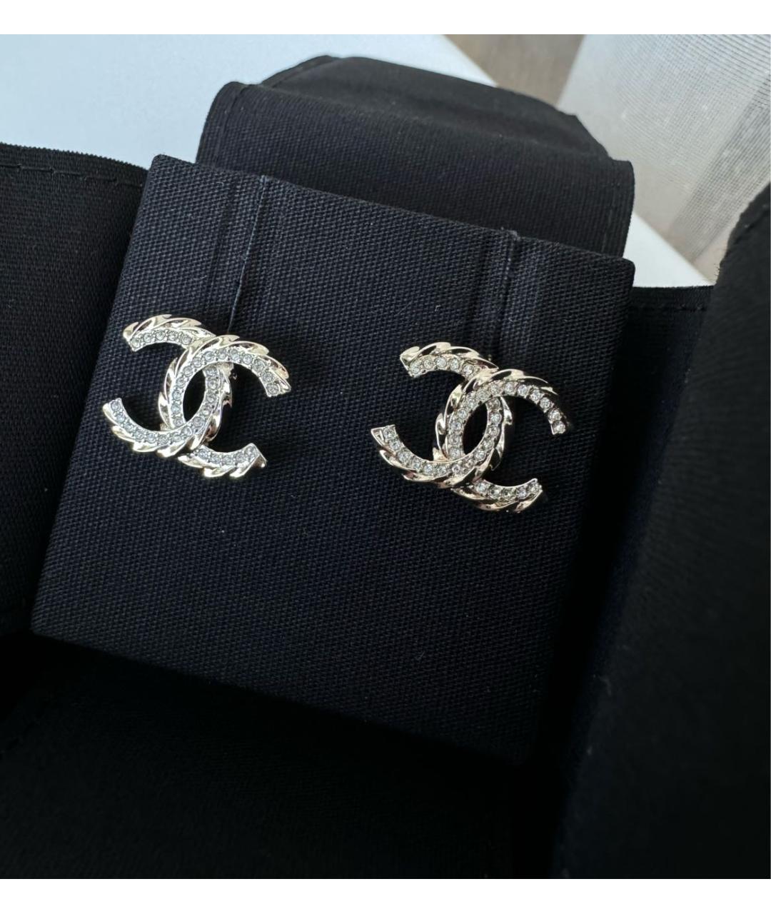 CHANEL Серебряные металлические серьги, фото 8