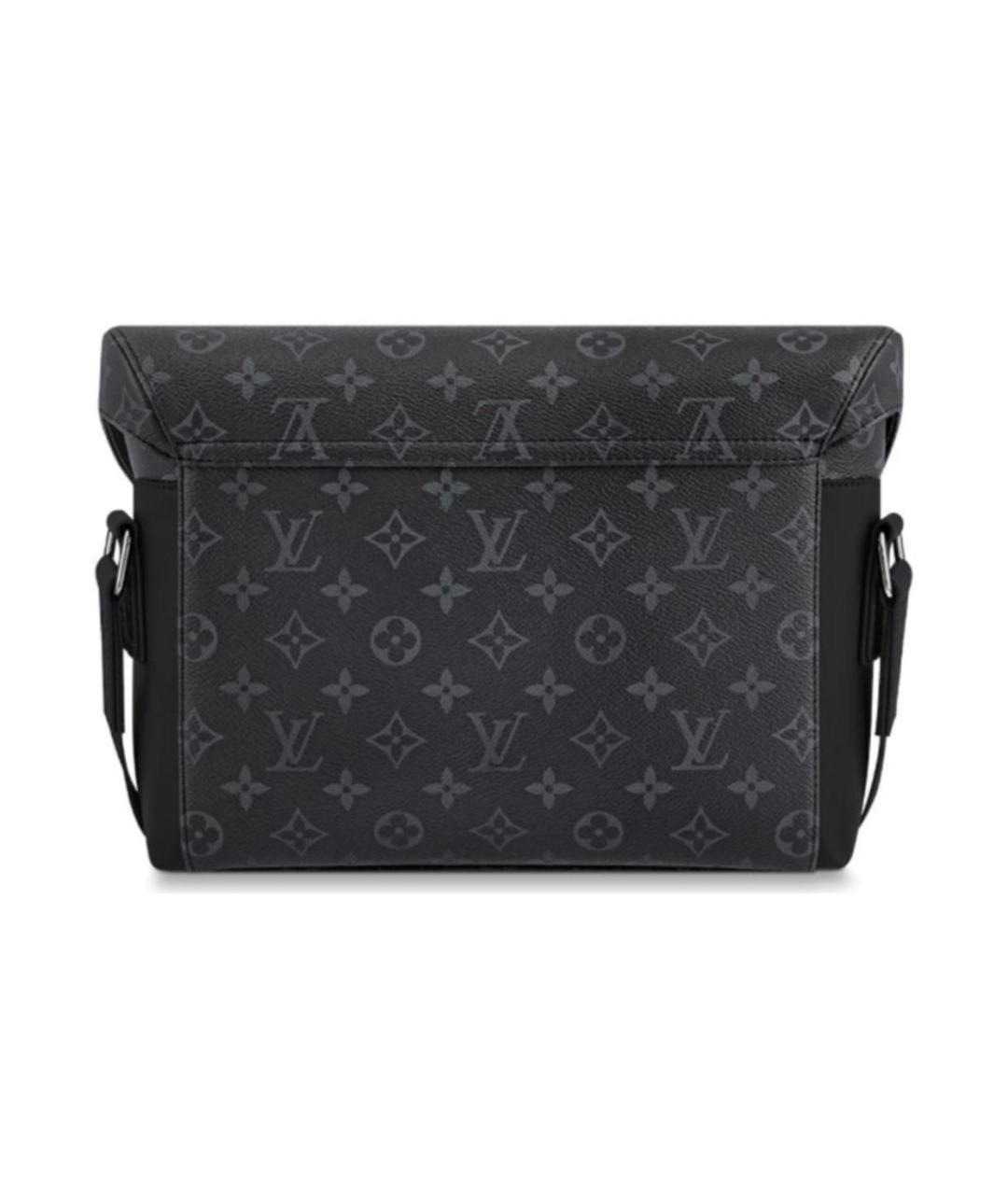 LOUIS VUITTON Черная кожаная сумка на плечо, фото 3