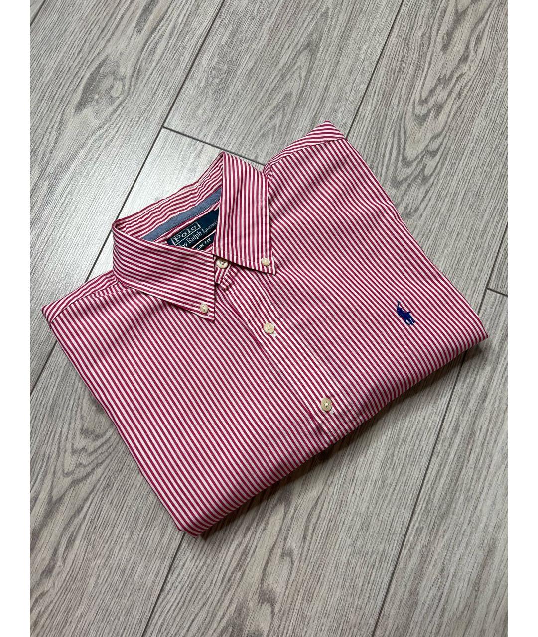 POLO RALPH LAUREN Розовая хлопковая классическая рубашка, фото 2