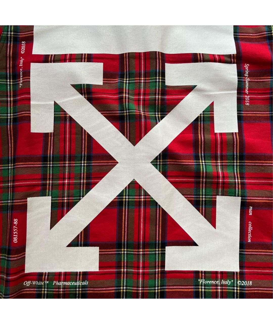 OFF-WHITE Красная хлопковая кэжуал рубашка, фото 5