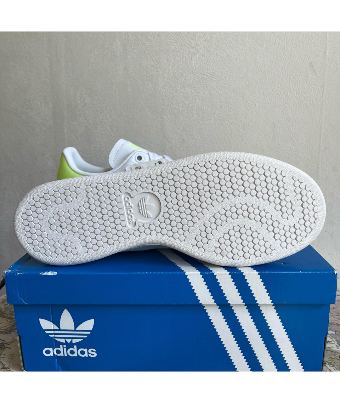 ADIDAS Белые кожаные кроссовки, фото 7