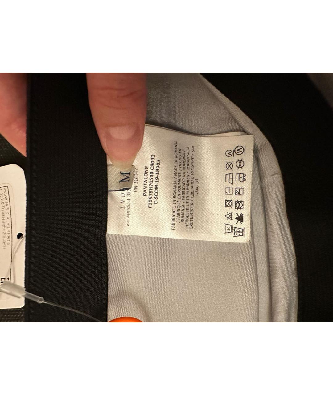 MONCLER Серебряные полиамидовые леггинсы и велосипедки, фото 6