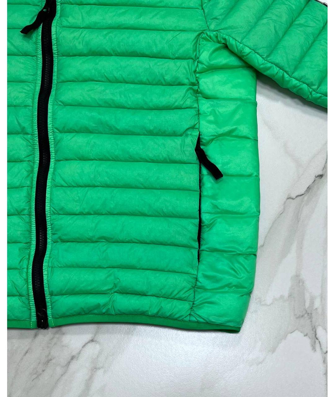 STONE ISLAND Зеленый пуховик, фото 4