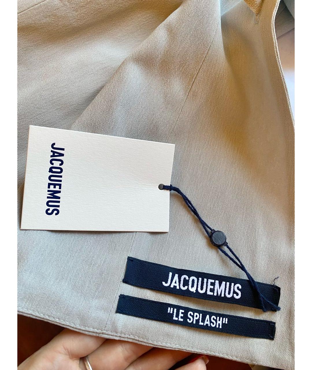 JACQUEMUS Серая вискозная блузы, фото 7