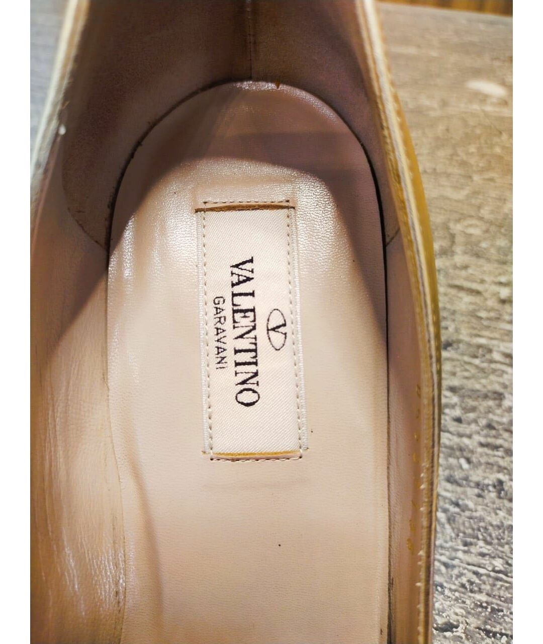 VALENTINO GARAVANI Золотые кожаные туфли, фото 7