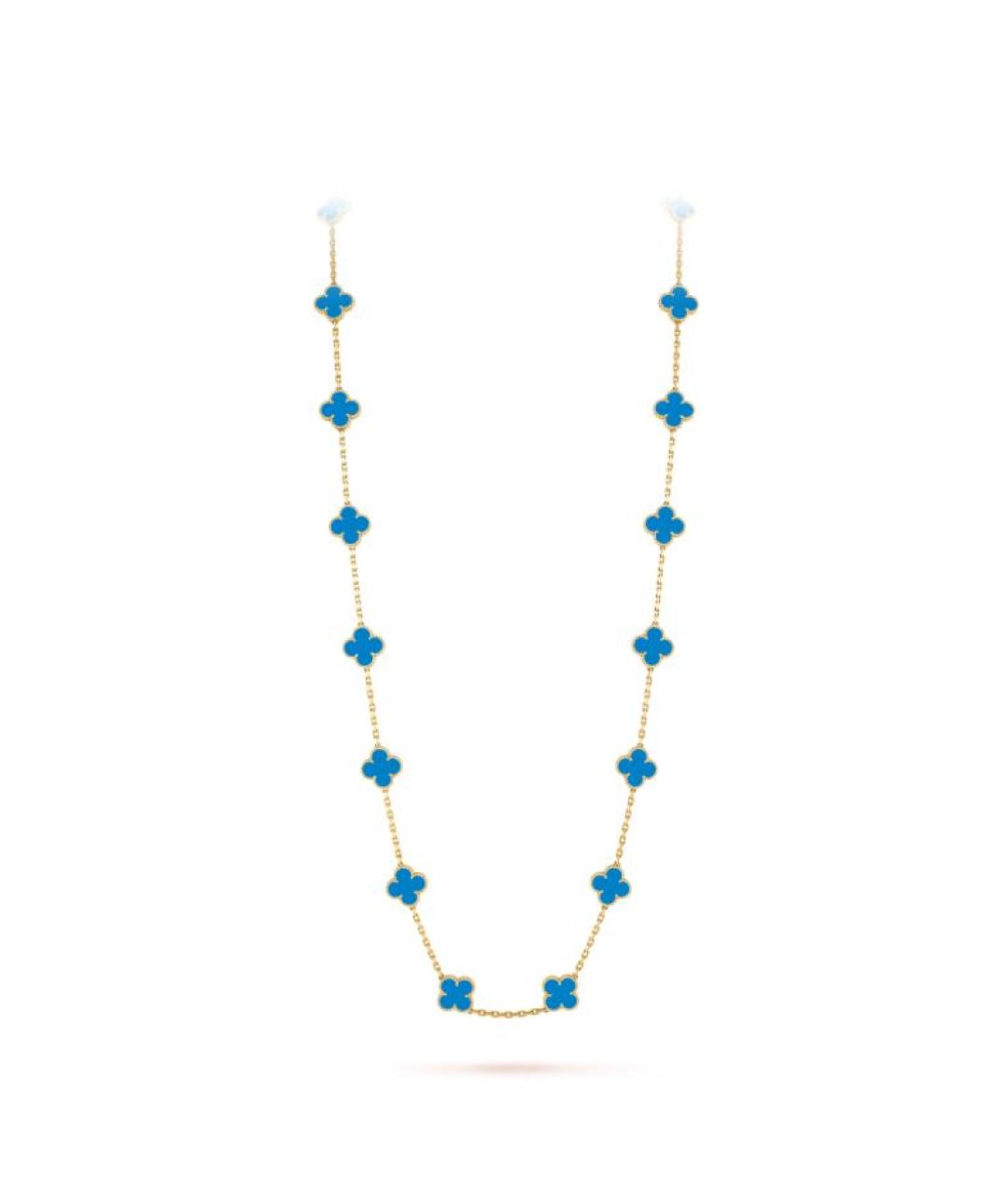 VAN CLEEF & ARPELS Голубое колье из желтого золота, фото 1