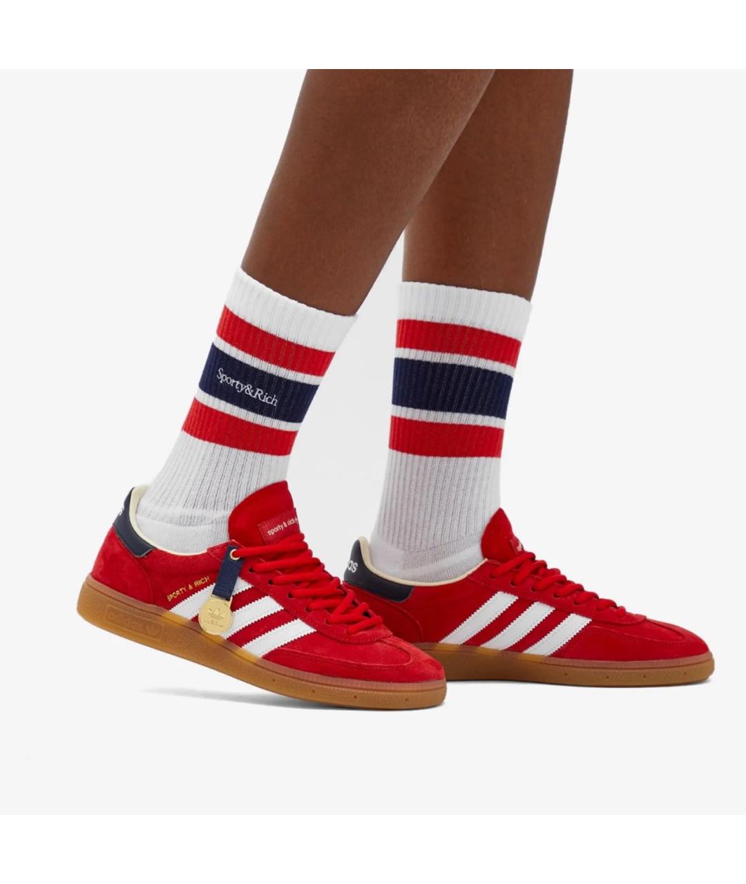 ADIDAS Красные замшевые кеды, фото 2