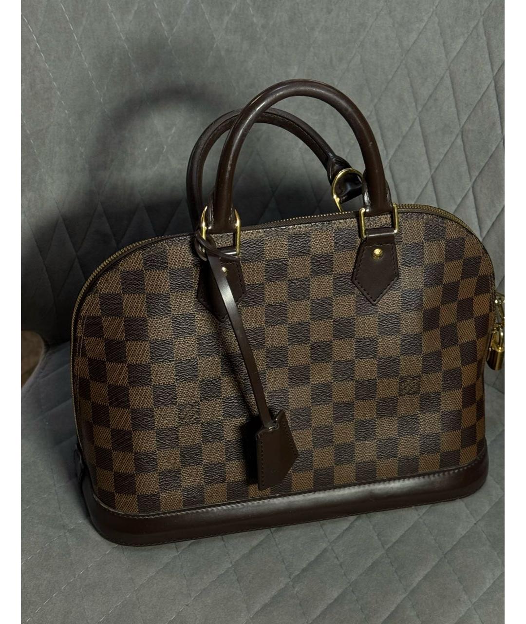 LOUIS VUITTON Коричневая сумка с короткими ручками, фото 2