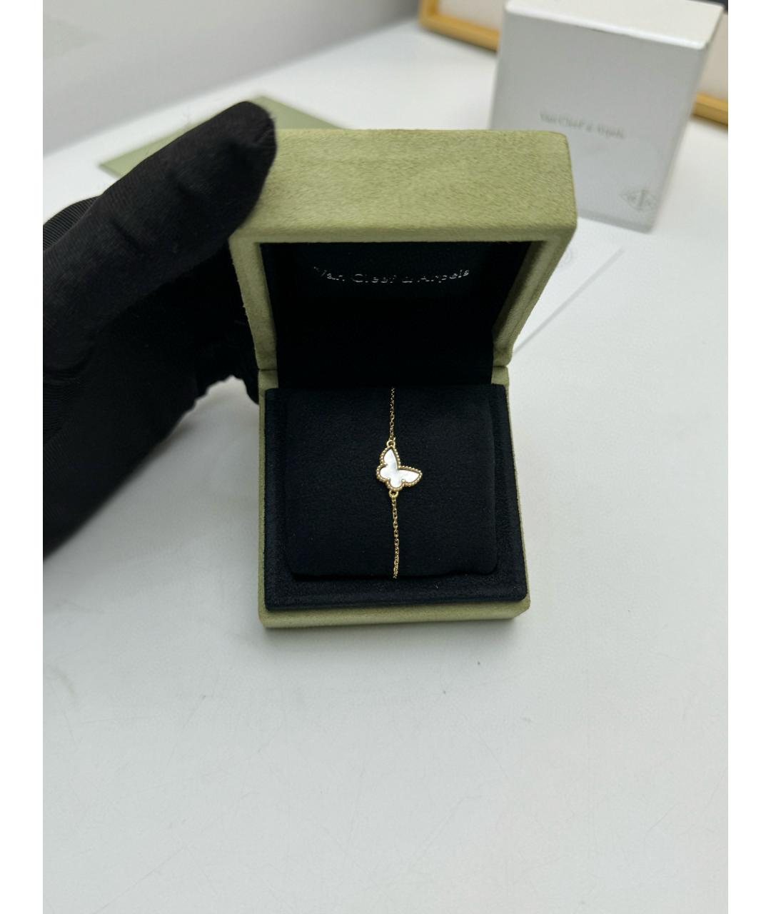 VAN CLEEF & ARPELS Белый браслет из желтого золота, фото 3