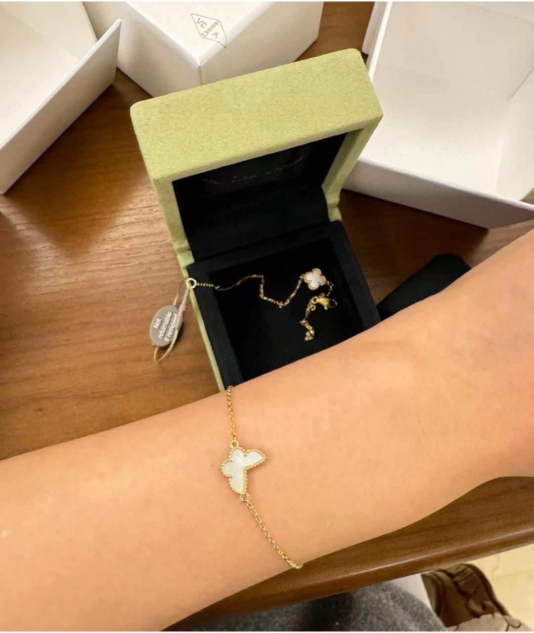 VAN CLEEF & ARPELS Белый браслет из желтого золота, фото 4