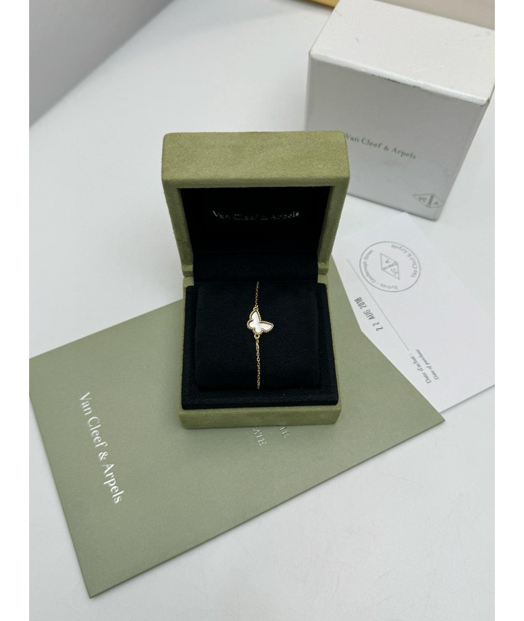VAN CLEEF & ARPELS Белый браслет из желтого золота, фото 5