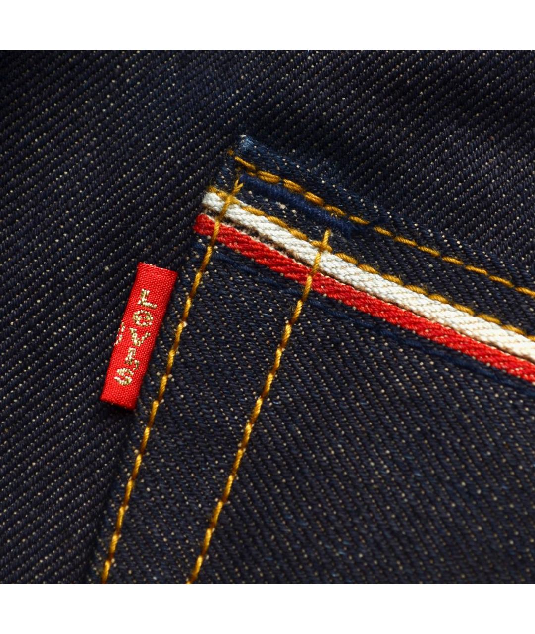 LEVI'S Темно-синие хлопковые прямые джинсы, фото 6