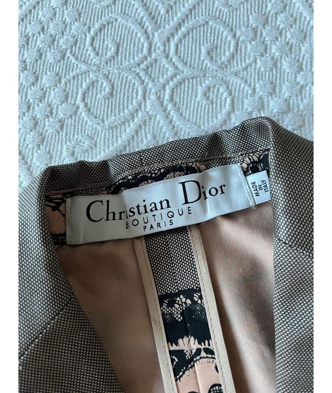 CHRISTIAN DIOR Бежевый костюм с юбками, фото 7