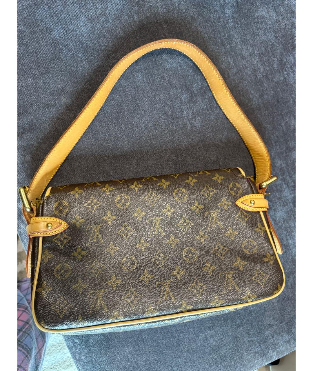 LOUIS VUITTON Коричневая кожаная сумка через плечо, фото 3