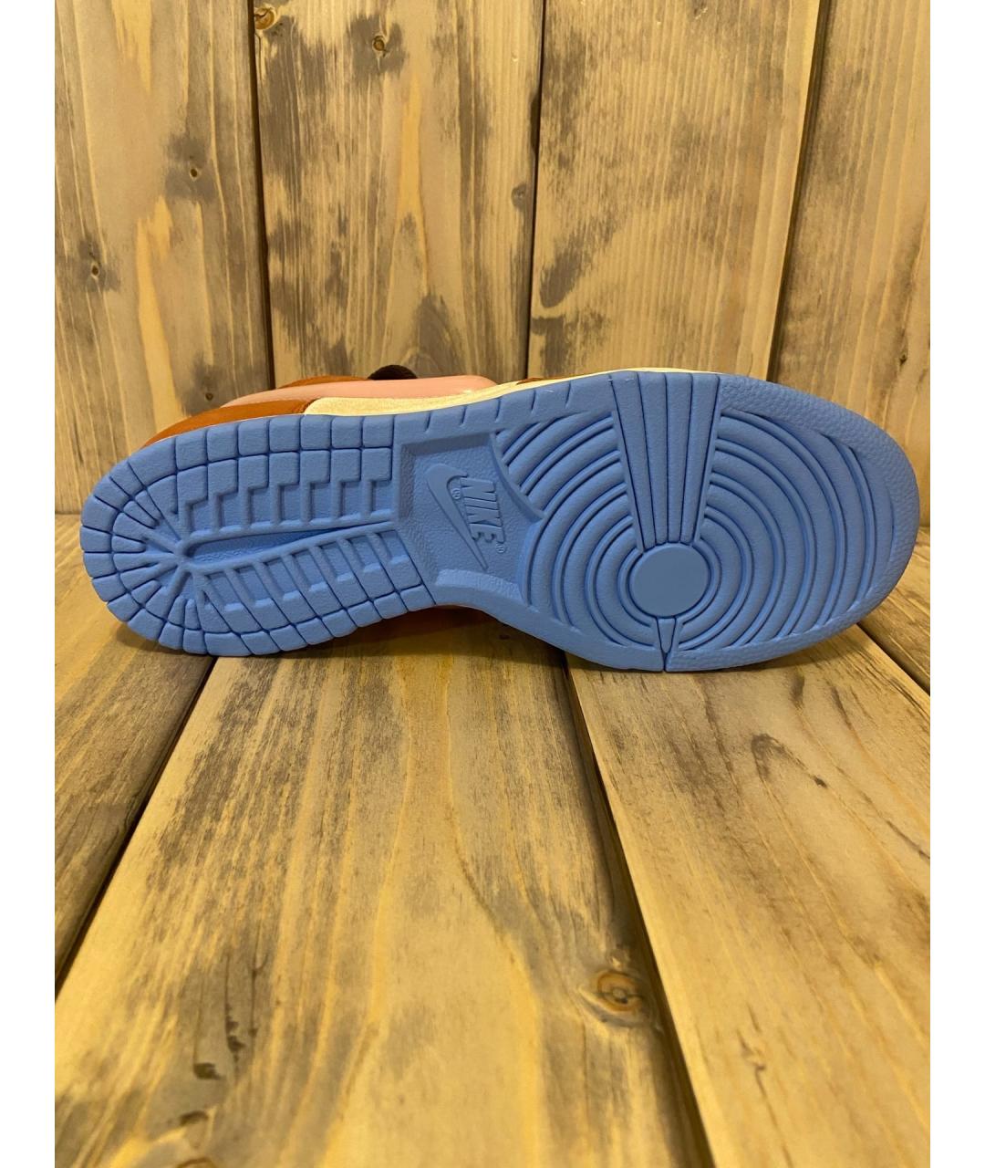 NIKE Коричневые нубуковые кроссовки, фото 4