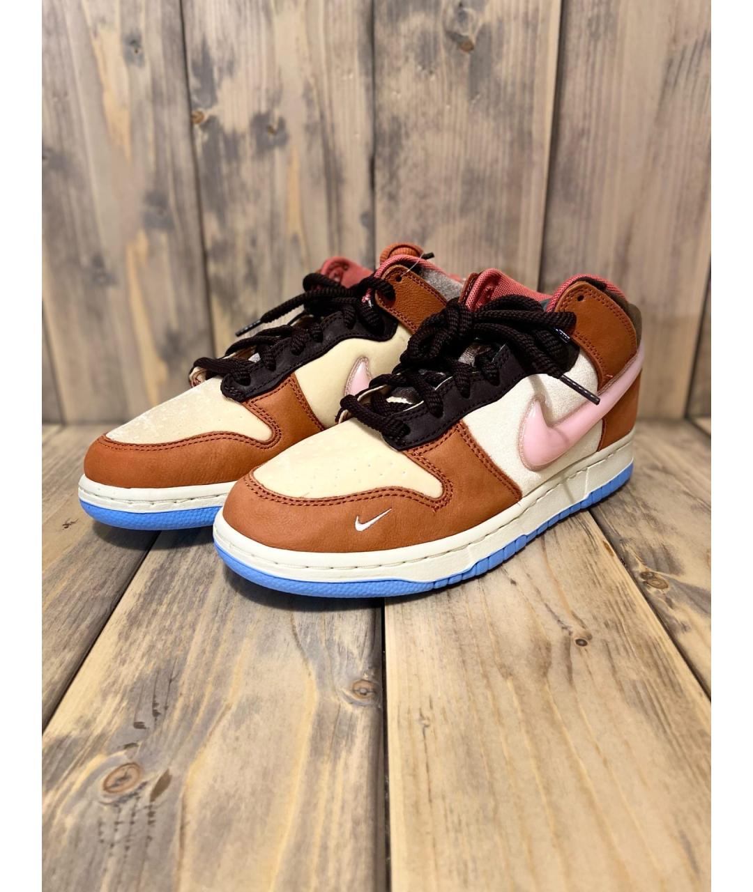 NIKE Коричневые нубуковые кроссовки, фото 2