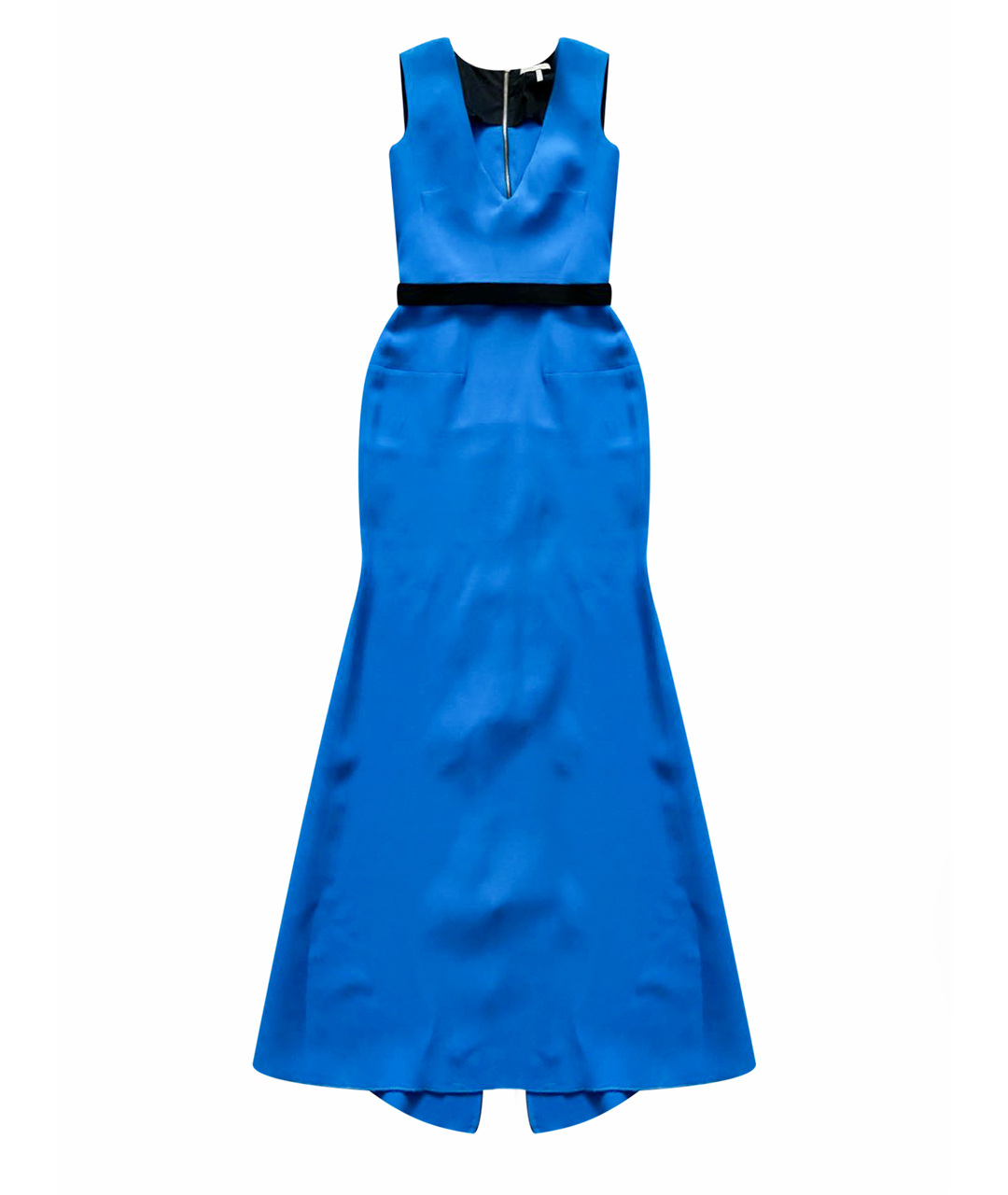 VICTORIA BECKHAM Синее хлопко-эластановое вечернее платье, фото 1