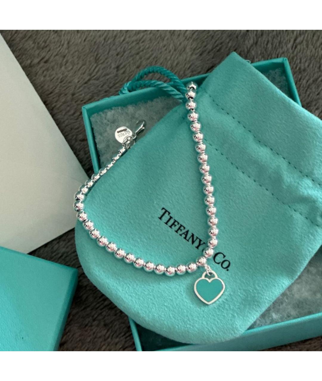 TIFFANY&CO Бирюзовый серебряный браслет, фото 2