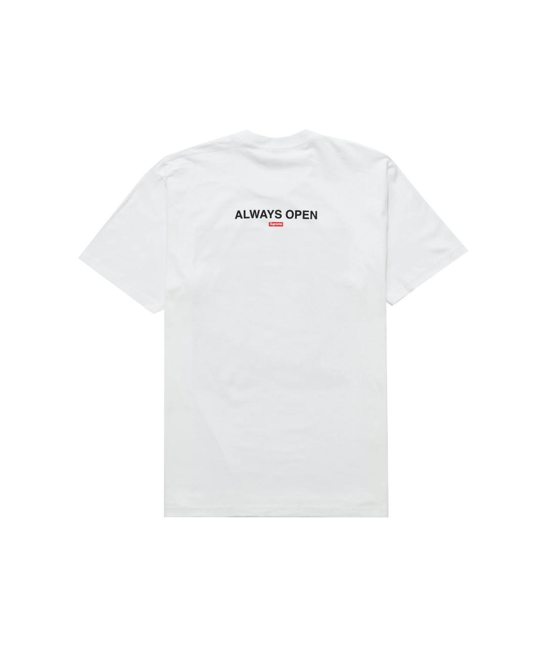 SUPREME Белая хлопковая футболка, фото 2