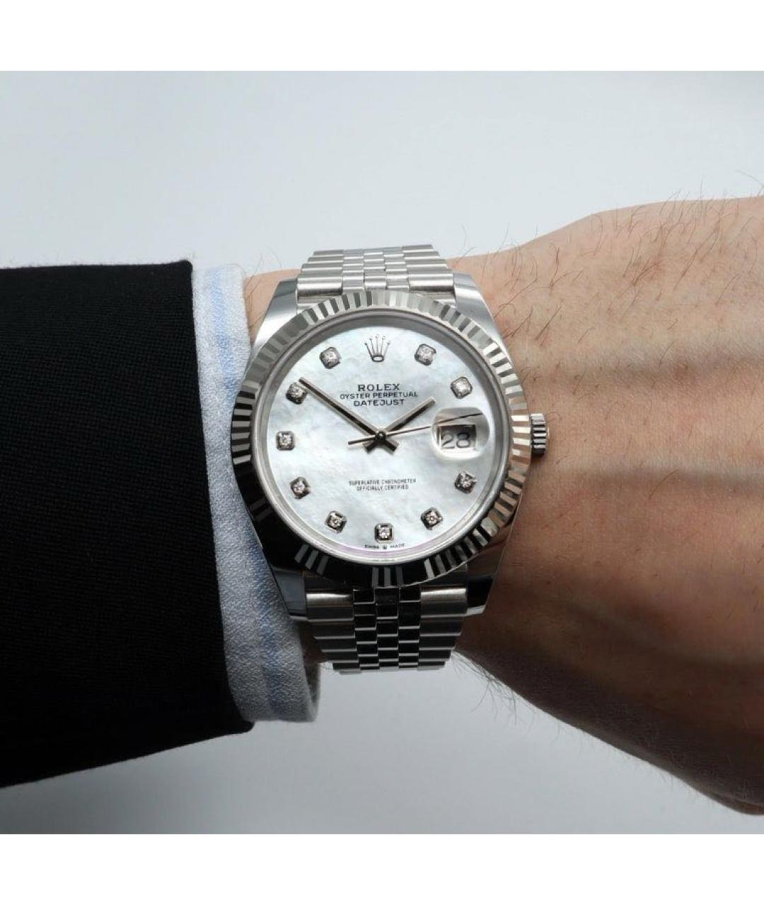 ROLEX Зеленые часы из белого золота, фото 8