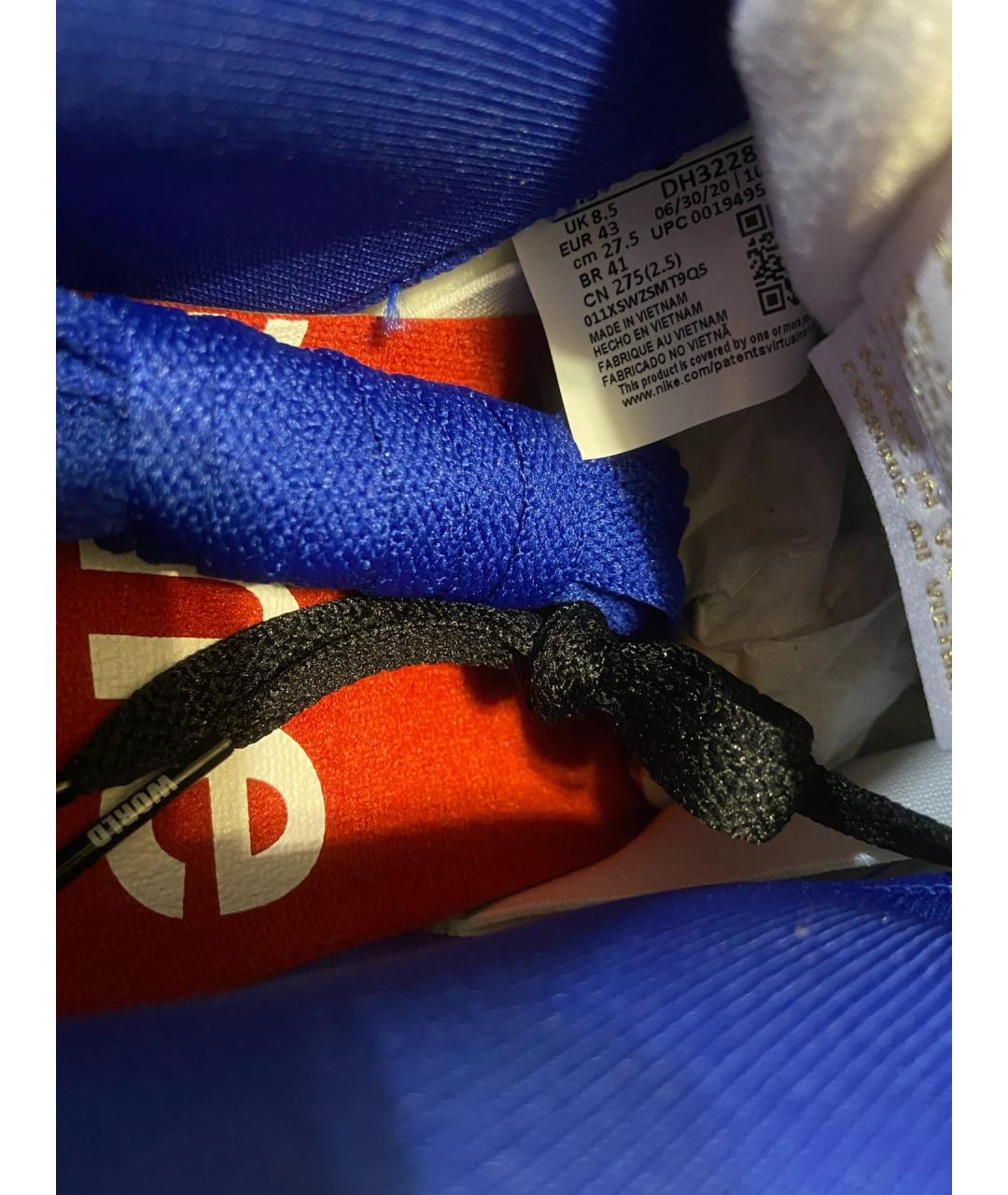 NIKE Темно-синие кожаные низкие кроссовки / кеды, фото 5