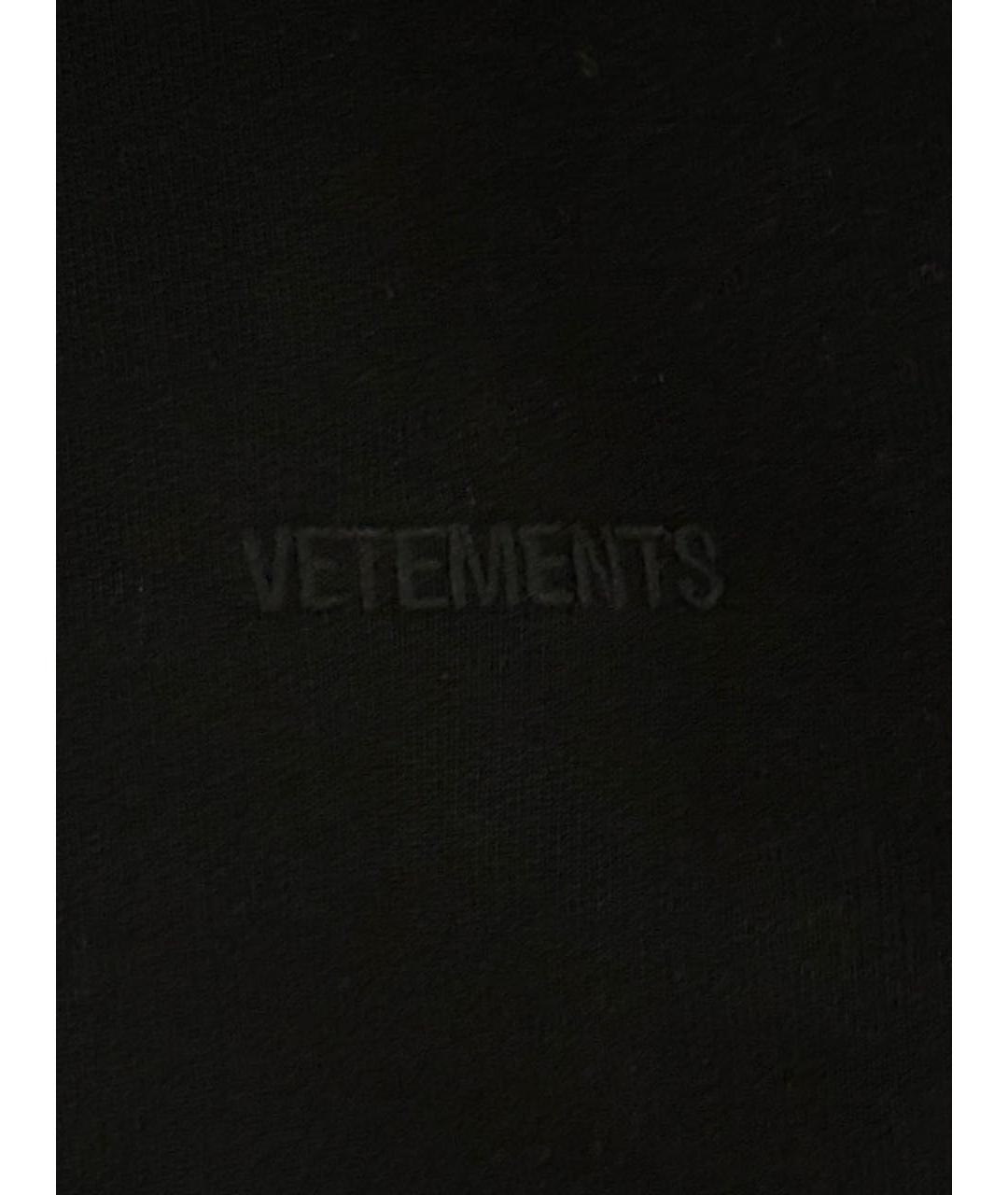 VETEMENTS Черные хлопковые повседневные брюки, фото 4