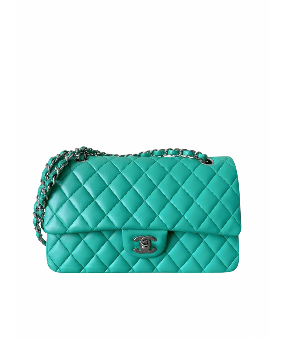 CHANEL Салатовая кожаная сумка тоут, фото 1