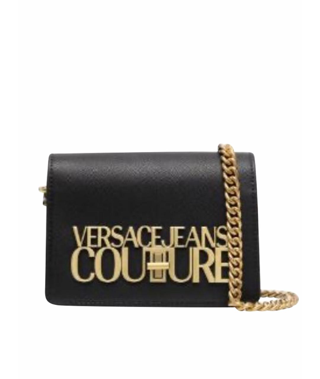 VERSACE JEANS COUTURE Черная сумка через плечо из искусственной кожи, фото 1