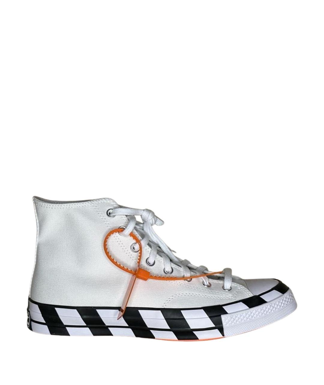CONVERSE Белые текстильные высокие кроссовки / кеды, фото 1
