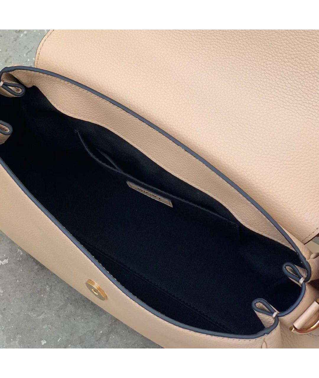 VERSACE Бежевая кожаная сумка через плечо, фото 6