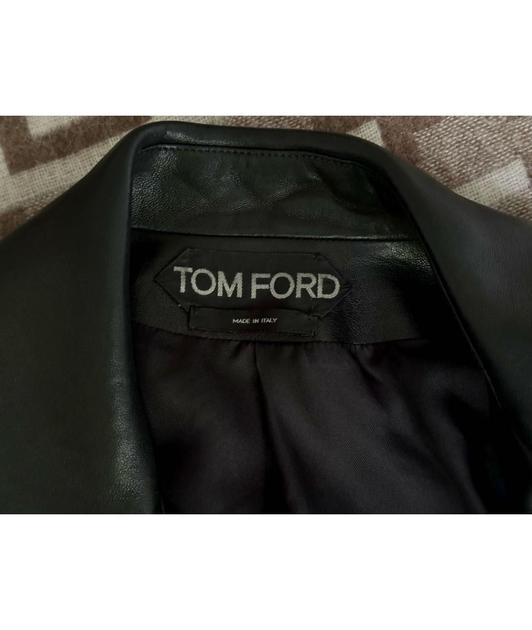 TOM FORD Черная кожаная куртка, фото 3