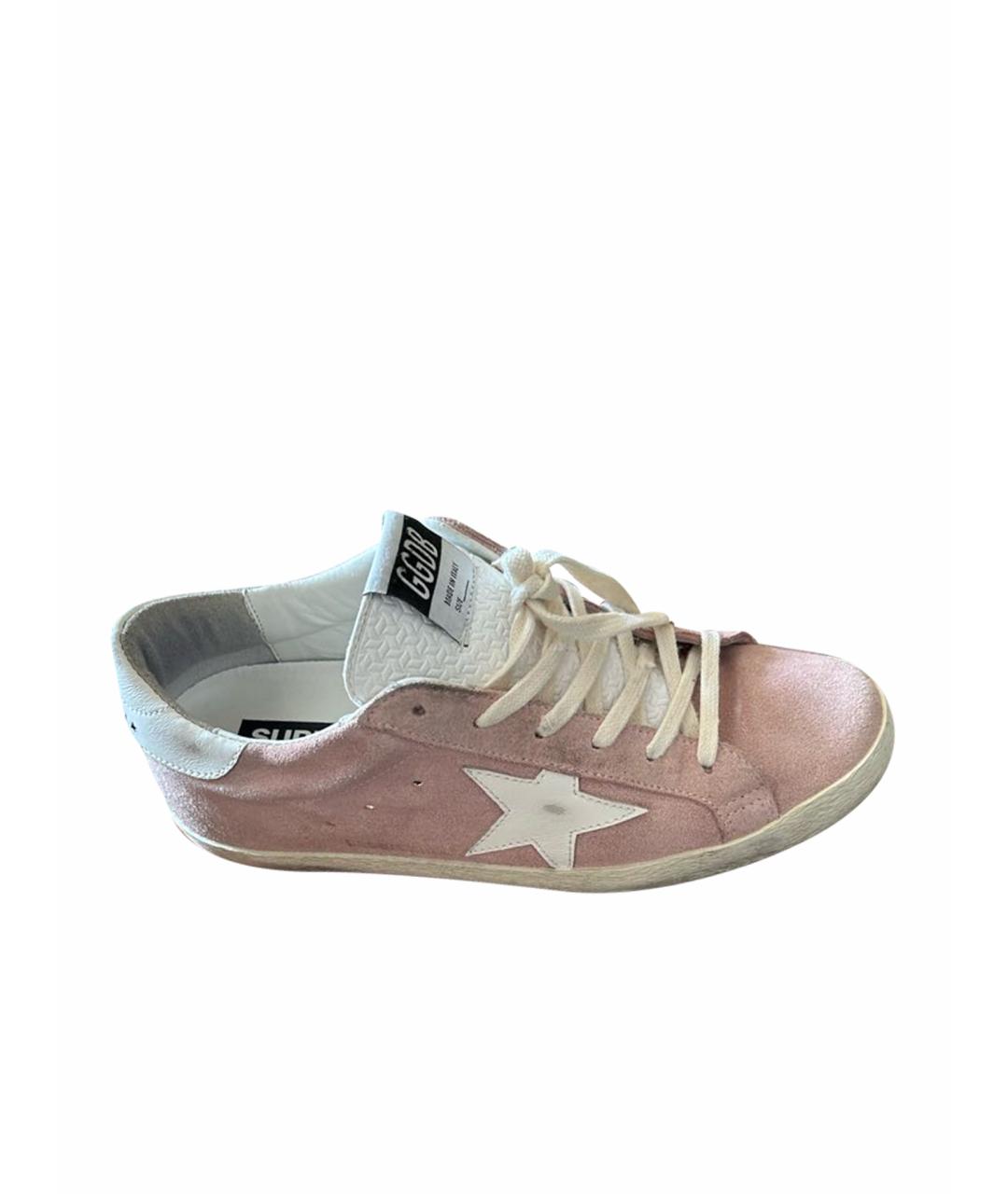 GOLDEN GOOSE DELUXE BRAND Розовые замшевые кеды, фото 1