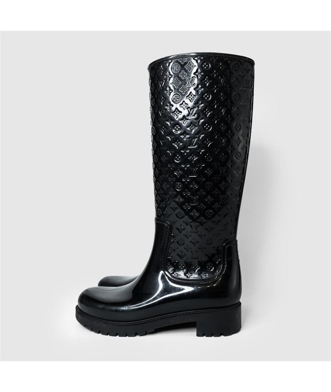 LOUIS VUITTON Черные резиновые сапоги, фото 5