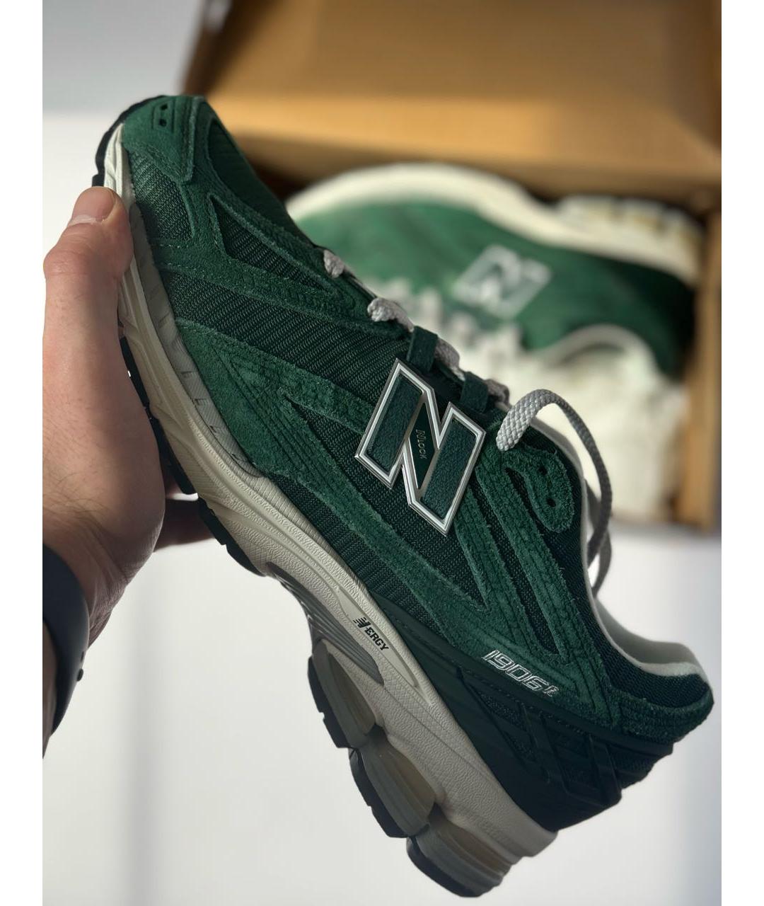 NEW BALANCE Зеленые замшевые низкие кроссовки / кеды, фото 5