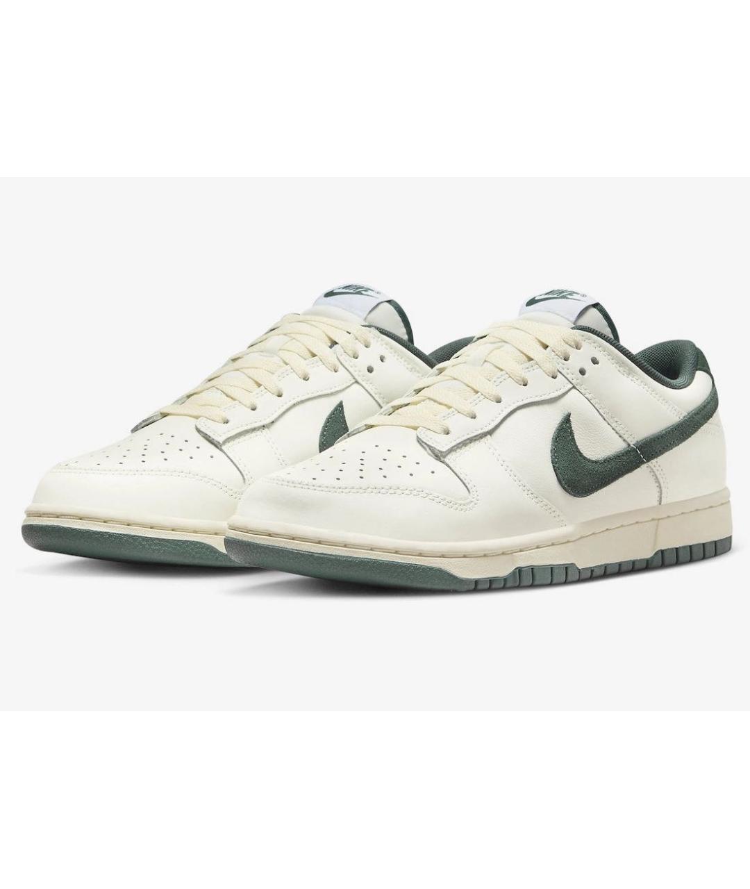 NIKE Бежевые кожаные низкие кроссовки / кеды, фото 2